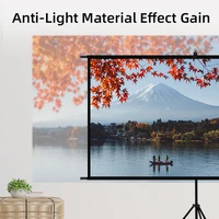 LEJIADA Projector Screen With Stand Metal Grey Anti-Light 60 84 100 120 inch  Reflective Screen Bracket for Home Theater Outdoor - Image 3