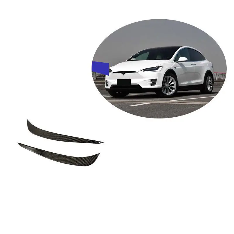 

Carbon Fiber Front Bumper Blade Spoiler Vents Canards Wing for Tesla Model X 2016-2018For Tesla Model X Carbon Fiber Rear Trunk
