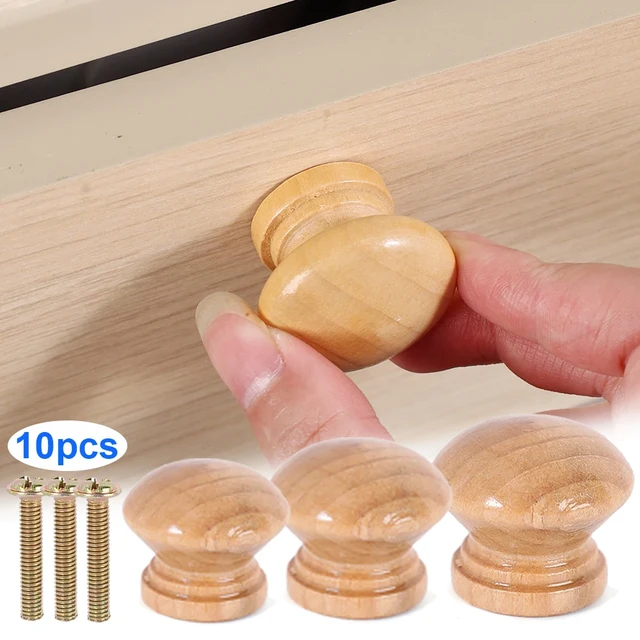 Tiradores Redondos De Madera Para Puerta De Armario, 1 Piezas, Para  Armarios, Cajones, Cocina, Tocador, Muebles De Madera - Pomos De Armarios -  AliExpress