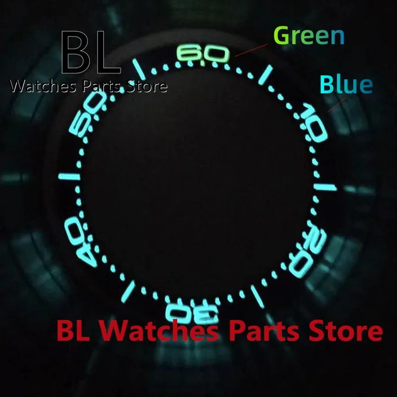 Ceramic Two-Tone Luminous Watch Bezel Insert
