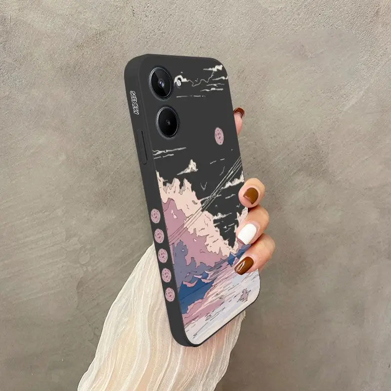 Anime Scenery Silicone Phone Case Cover