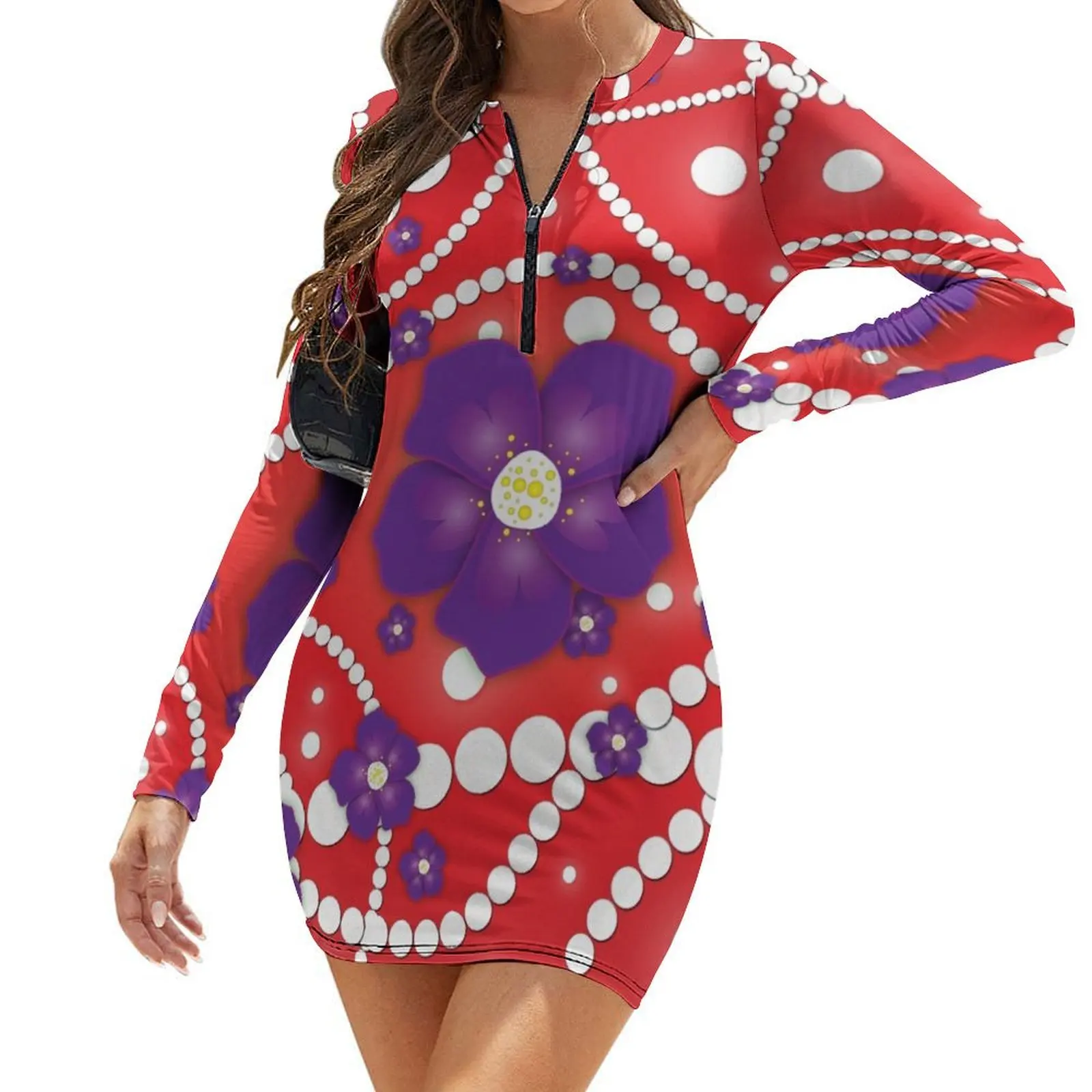 

Petals and Pearls Long-Sleeve Bodycon Dress dresses for womens 2024 dress for women summer Women's clothing Casual dresses
