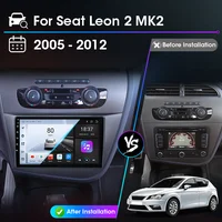 Autoradio Android Auto Navigation GPS Carplay pour Seat Leon 2 MK2 2005-2012 lecteur vidéo multimédia stéréo DSP WIFI unité principale 2