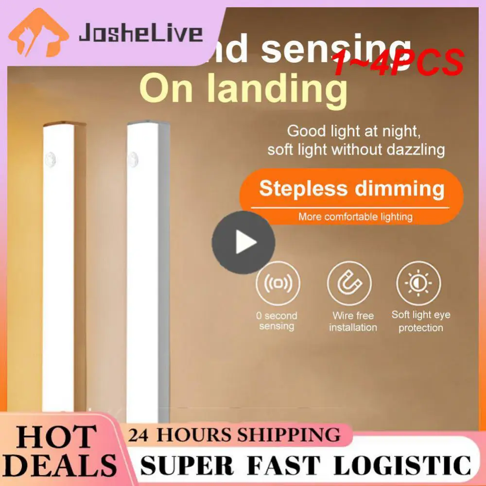 

Новинка, USB-перезаряжаемый датчик движения для шкафа, 10 см/20 см/40 см/60 см, 1 ~ 4 шт.