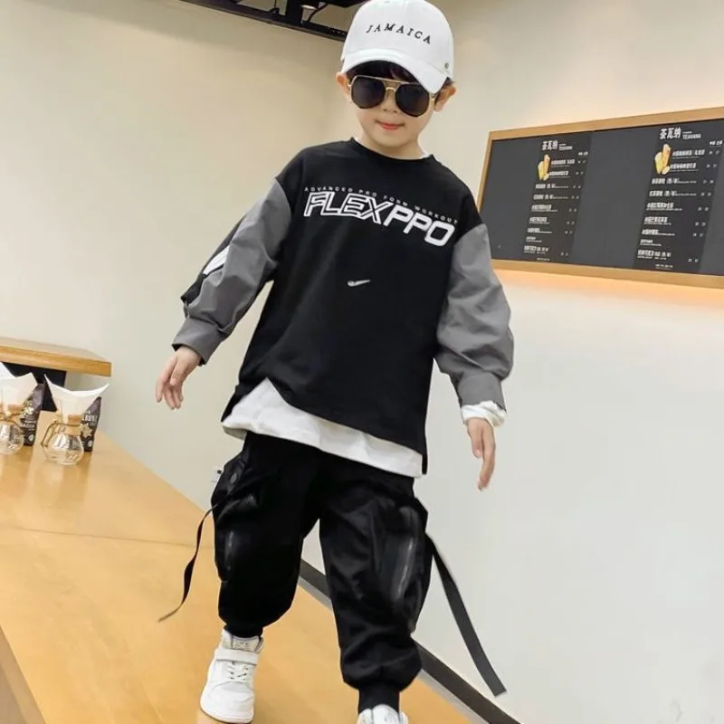 

Boys Sweatshirts +Pants Kids Sets Cotton 3PCS/Set 2023 Vest Spring Autumn Jogging Suit Uniforms Children Clothing
