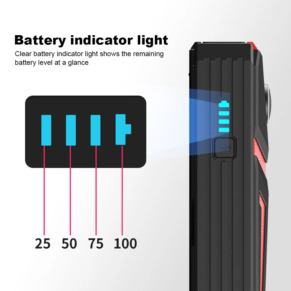 Portable Car Jump Starter, 800A Peak 10000mAh (6.0L Gas Car or 3.0