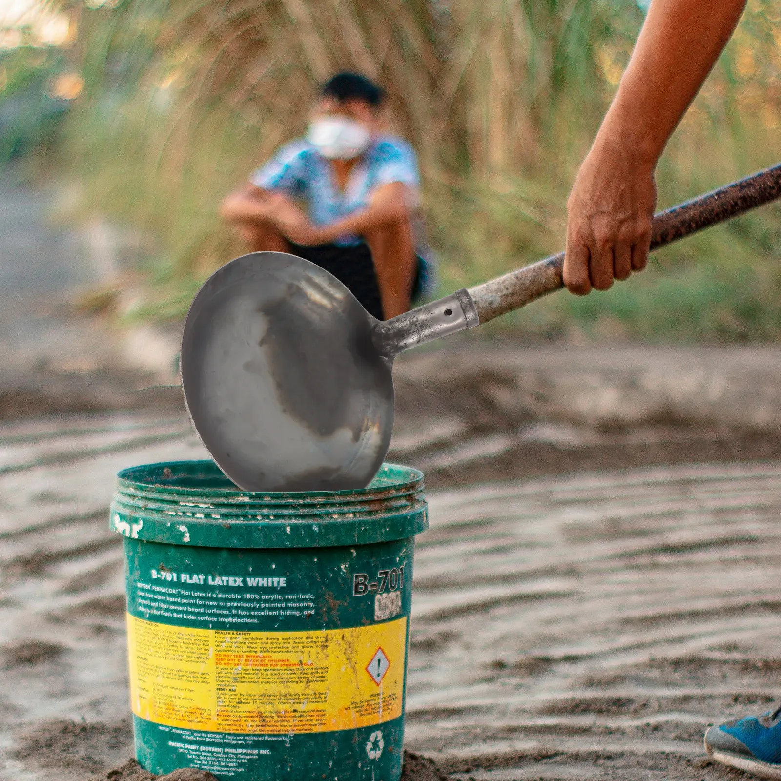 헤비 듀티 금속 거름삽 대용량 분뇨 삽 하수구 청소용 거름삽 재사용 가능 거름삽