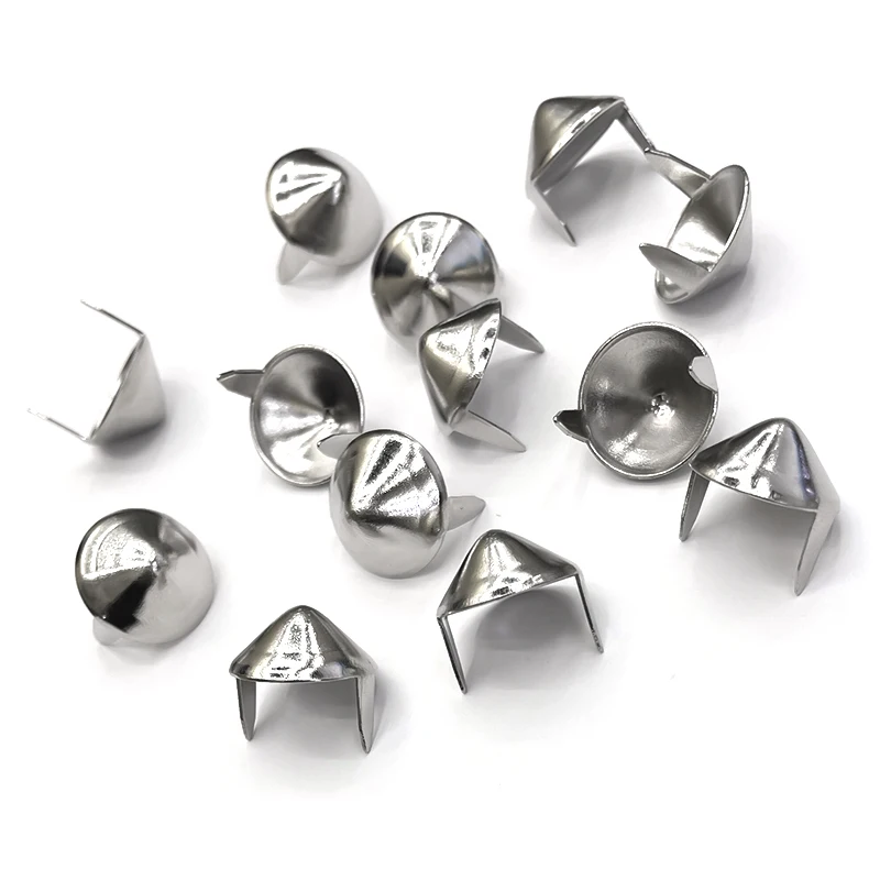 14 *6*7 mm Silver Iron Buckle Decorative Rivet For Leather Clothes Bags Shoes Western Metal Conical Buttons Gothic Punk Nail 5