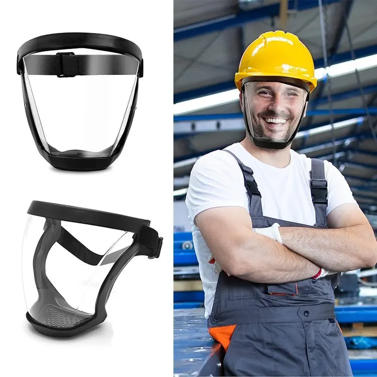 Super Protective Anti-Fog Face Shield Full Face Eye Shield Transparent Helmet Dust-proof Mask Cover Unisex Guard Cycling Glasses