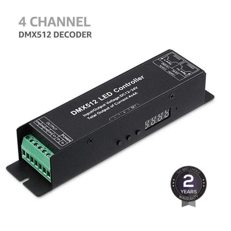 

DMX512 Decoder LED Dimmer Driver RGB Controller DMX-512 3 Channels Decoder Controller Dimmer For RGBW LED Strip
