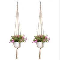 Hanging Plant Handmade Macrame Plant Hanger Flower Pot Planter Hanger Wall Decor Courtyard Garden Hanging Planter Hanging Basket 2