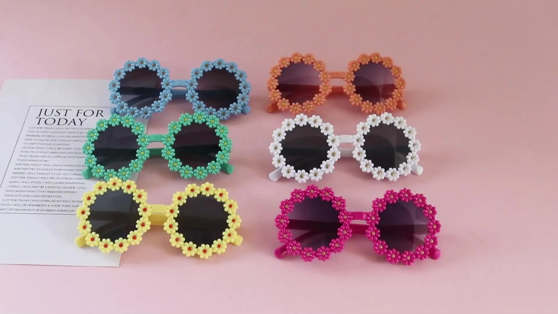 YGCHEN Lunettes Tournesol Lunettes de Soleil Marguerite Lunette Drôle Fleurs Lunettes de Soleil Accessoires Hawaïenne Lunettes pour Fête de Plage Accessoires Photo