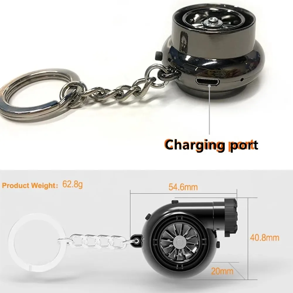 EDC 야외 터빈 라이터 터보 담배 라이터 USB 충전 키 체인 금속 자동차 키 체인 펜던트 자동차 수정 된 크리 에이 티브 선물