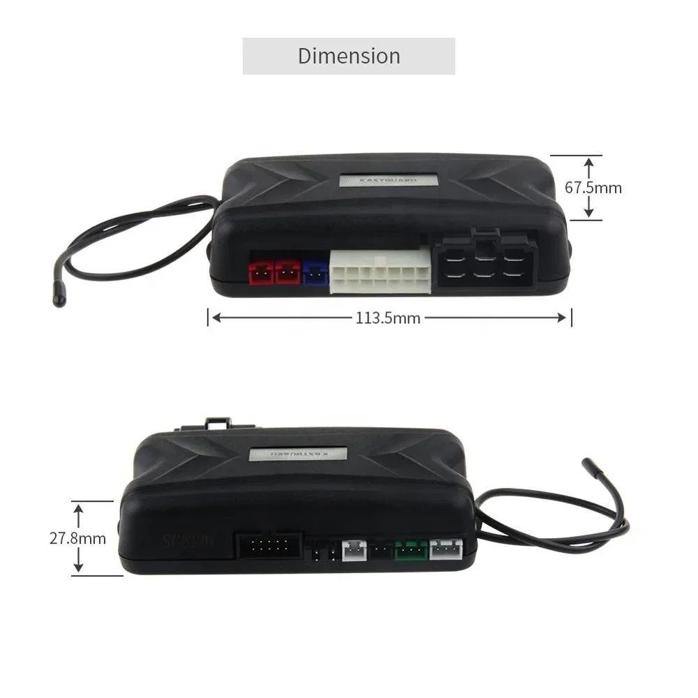 충격 경고 기능이 있는 범용 리모컨 자동차 알람 버튼 시동/정지 PKE 자동차 알람 보안 시스템
