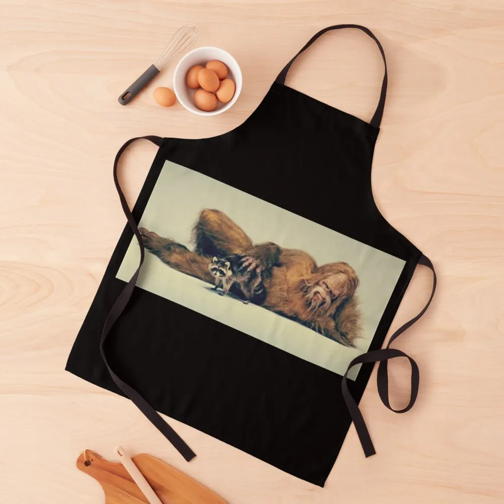 

Funny Sasquatch Pose Apron Household Items Useful Things For Home And Kitchen Salon Apron