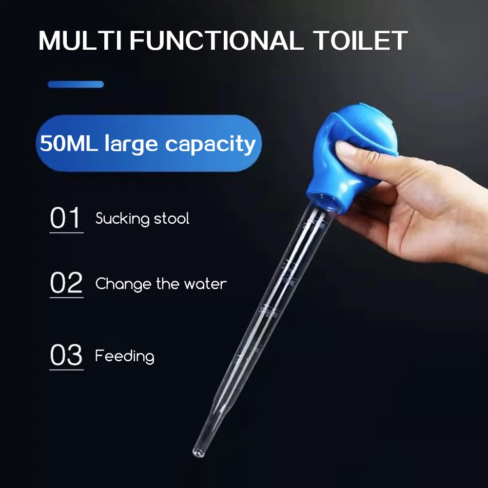 Lengthen Dropper Aquarium Vacuum Gravels Cleaner Manual Fish Tank Cleaner Water Changer Multipurpose Aquarium Cleaning Tool