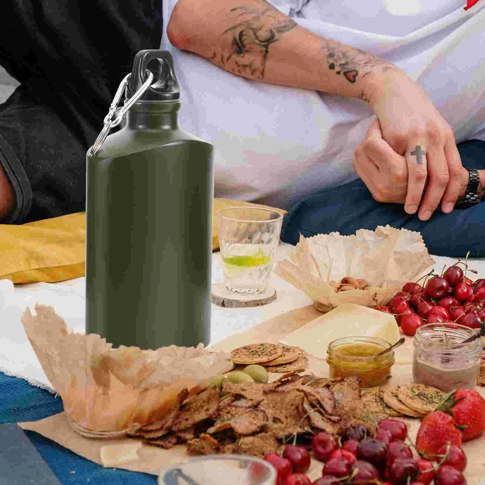 

Portable Canteen Wear-resistant Bottle Camping Water Canteen Outdoor Supply Travel Flask Aluminum Alloy