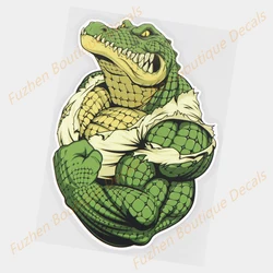 Fuzhen – décalcomanies de décoration en forme d'animaux, étiquette de voiture, dessin animé Crocodile féroce et fort, accessoires extérieurs, drôle, Boutique 