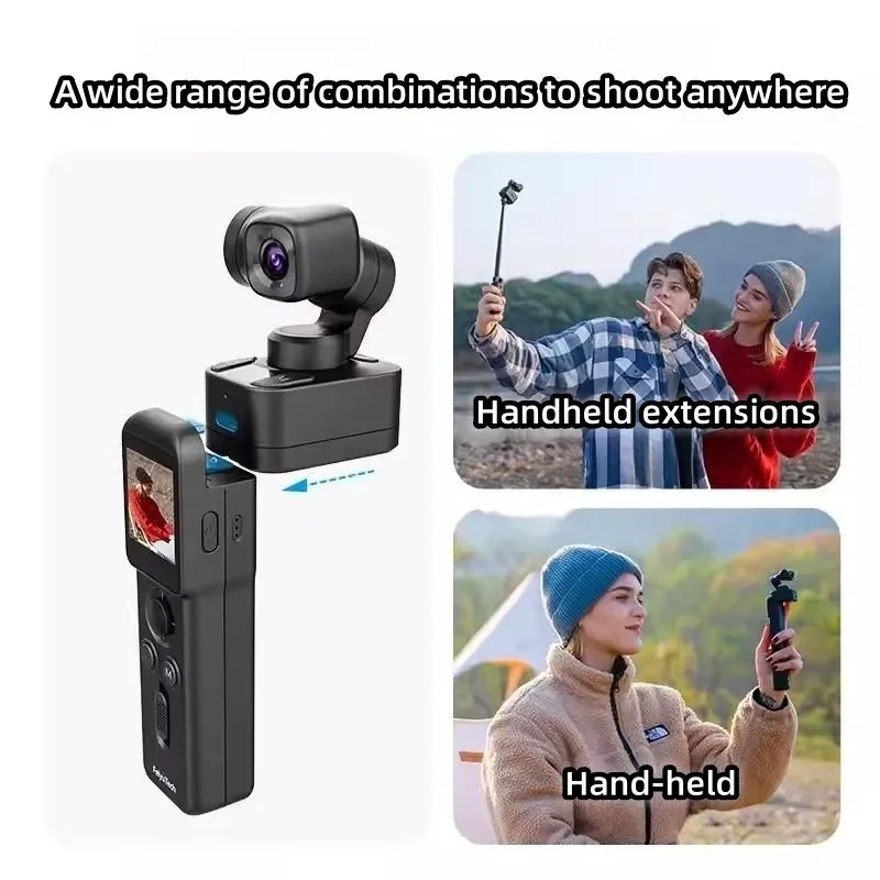 Accessoires inclus avec le Feiyu Pocket 3 Combo4 : télécommande, trépied et étui de transport.