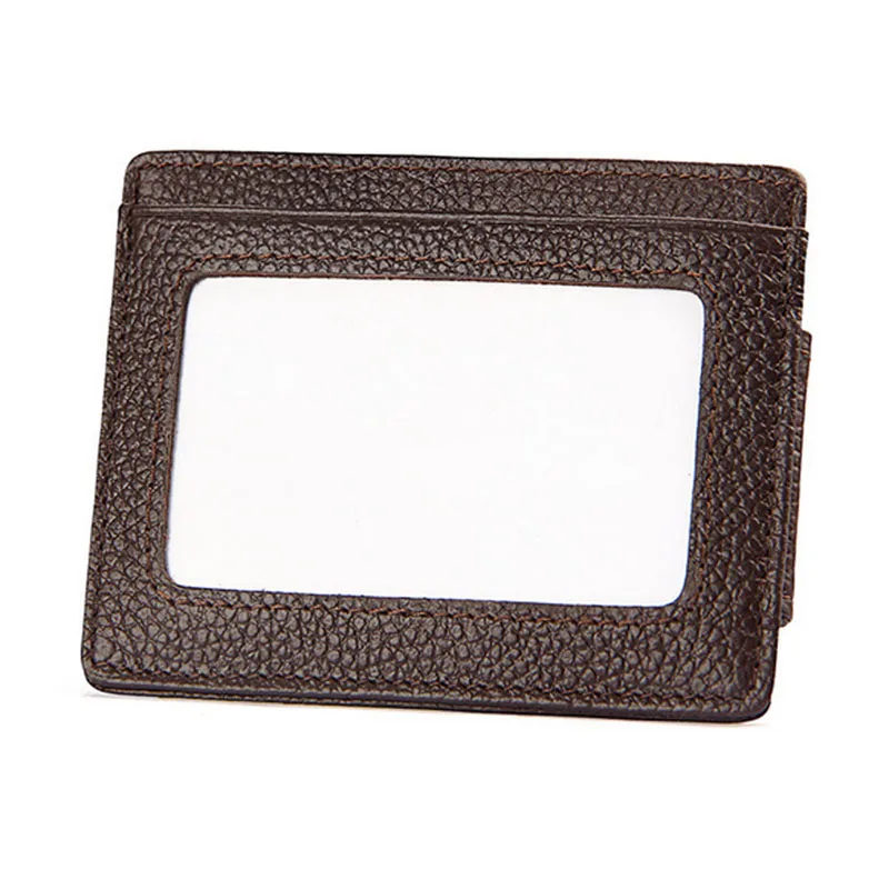 Mens Leather Money Clip Slim Front Pocket Wallet ID Credit Card Holder