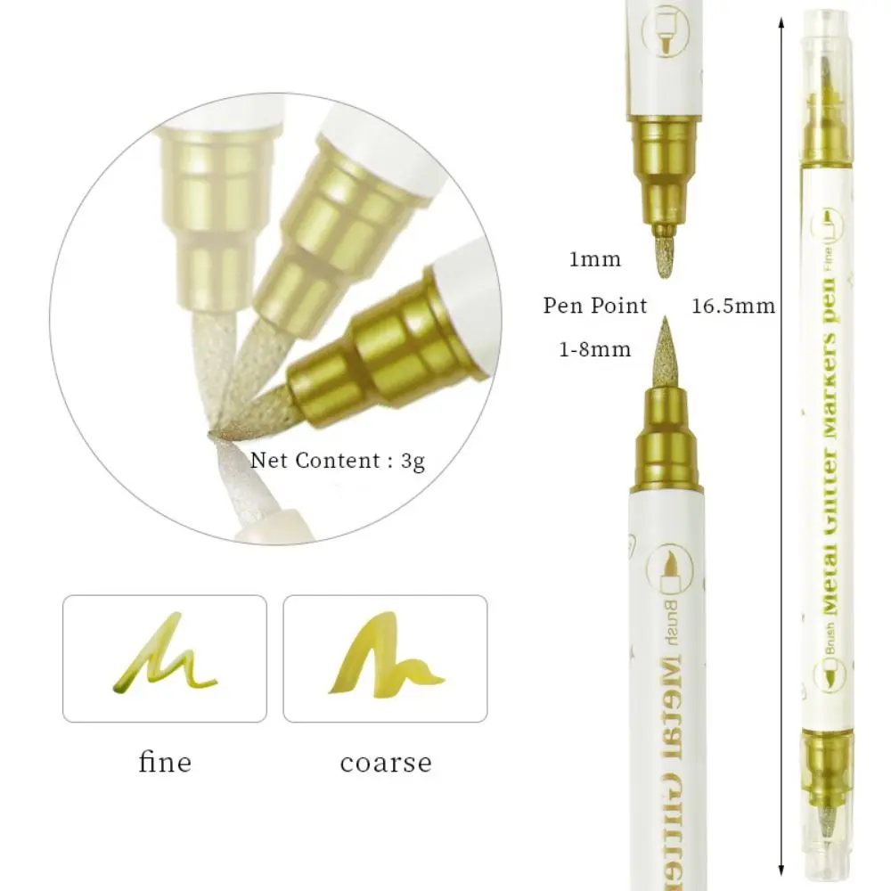 10/12PCS Nail Art Drawing Graffiti Pen Set Gold Silver Pencil Waterproof Painting Liner Oily Brush White Marker Pen Nail Tool 5