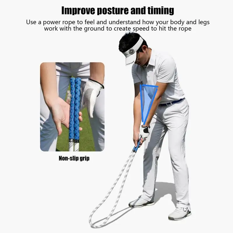 

Golf Swing Fitness Rope Golf Gesture Correction Rope Portable Golf Swing Training Aid Golf Practice Exercise Rope Golf Accessory