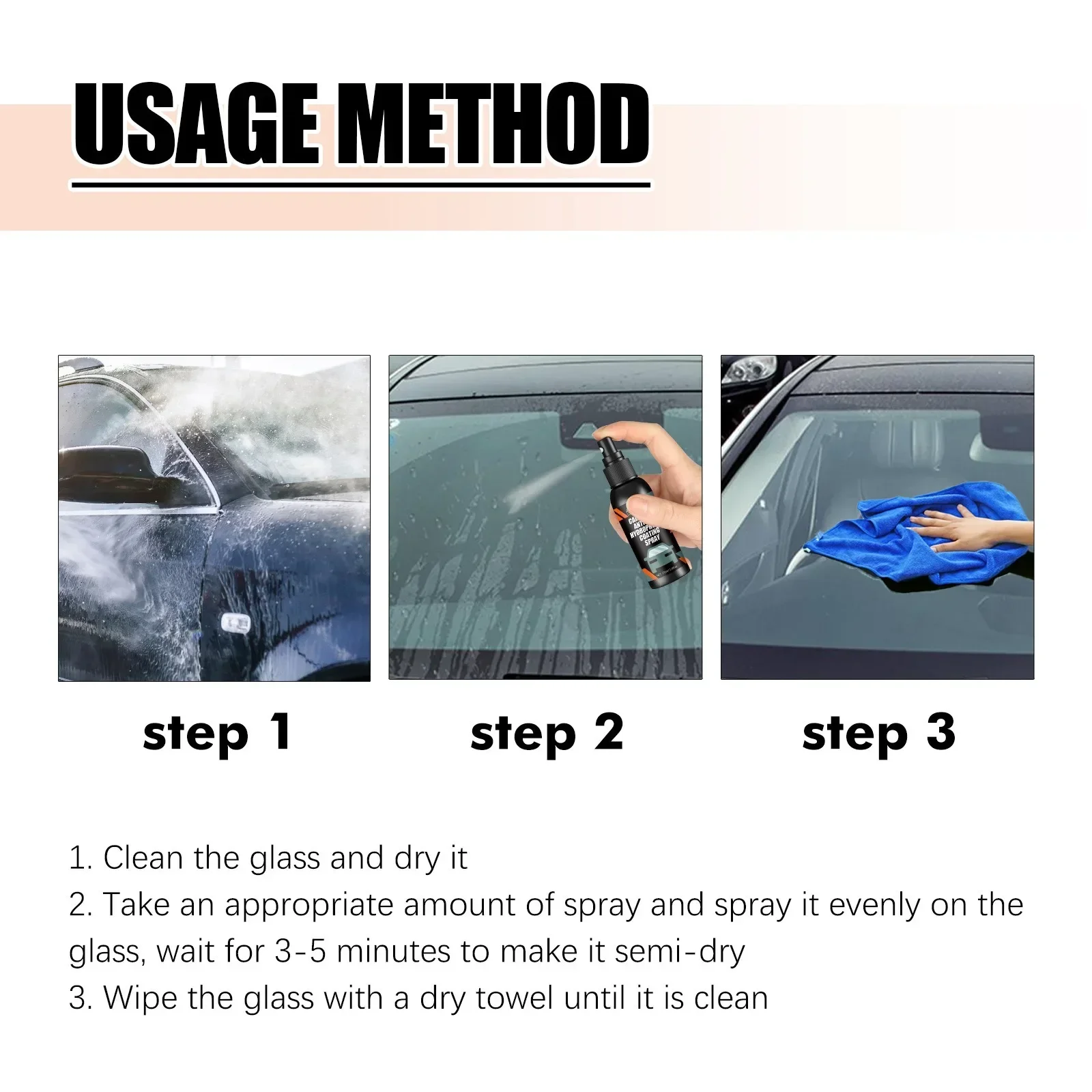 Car Waterproof Anti-fog Spray Car Glass Waterproof Coating Liquid Windshield Coating
