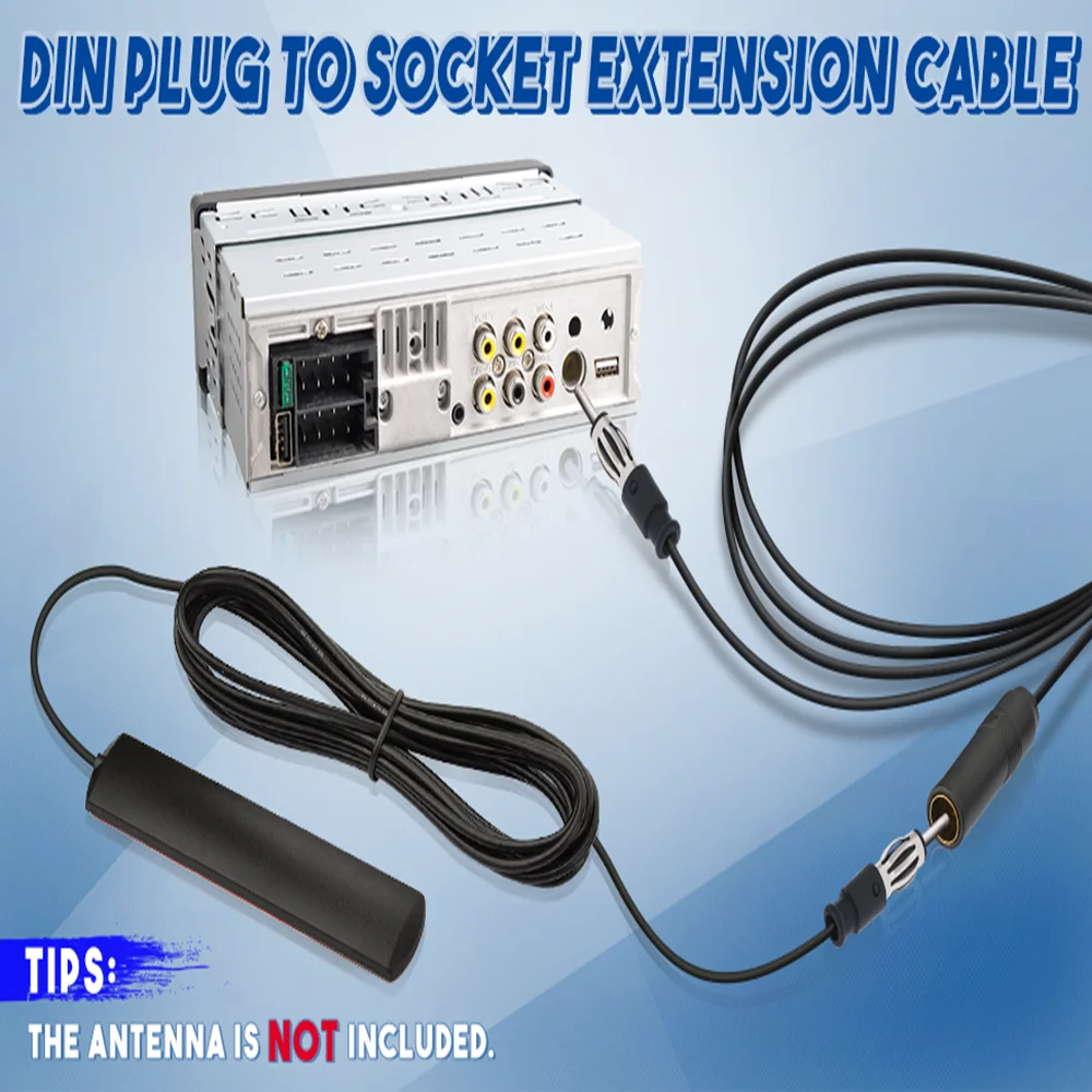 Car Radio Antenna Extension Cable 3m DIN Male Connector