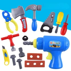 Children's Repair Tool Set Diy Pretend Play Toy for Boys Maintenance Tools Kit Safe Plastic Simulation Screwdriver Hammer Gifts