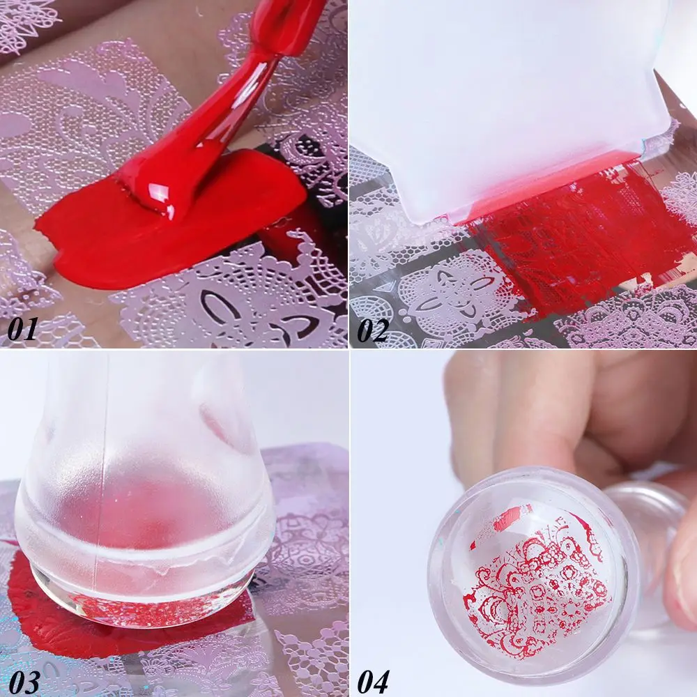 Beauty Stainless Steel Snow Flake Flower Elk Stamping Plates Round Nail Art Template Stamp Stencil Christmas 4