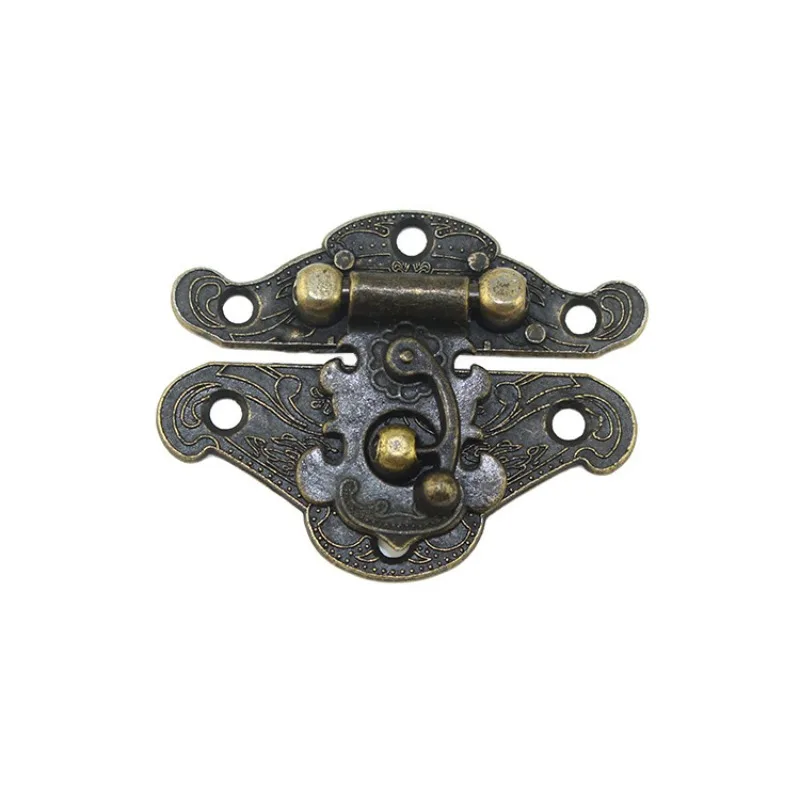 

4pcs Antique Bronze Hasp Latch Jewelry Wooden Box Lock Mini Cabinet Buckle Case Locks Decorative Handle 4 size