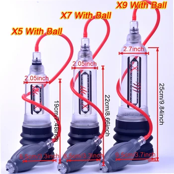 NEW X5 X7 X9 Male Penis Pump Water Vacuum Pump For Men Penis Extender Increase Penis Enlargement Cock Dick Enlarger Hydrotherapy 4