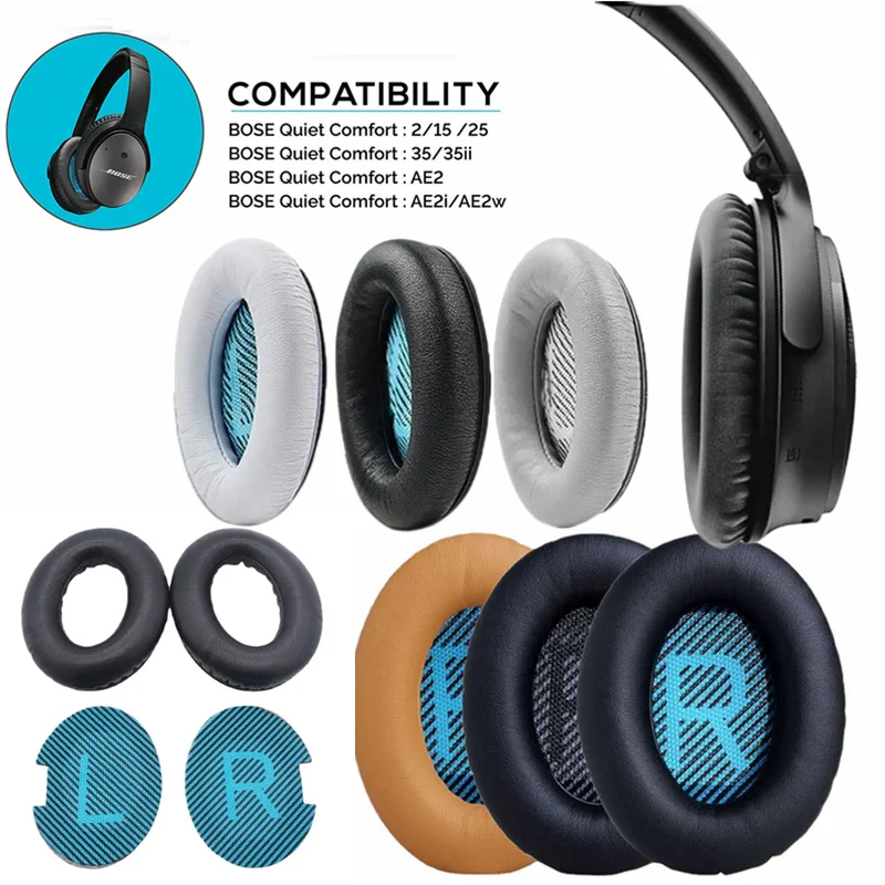 Cuscinetti Auricolari Di Ricambio Per Bose Quietcomfort Qc 2 15 25 35 Cuscino Per L'Orecchio Per Qc2 Qc15 Qc25 Qc35 Soundtrue Headphones Gamer