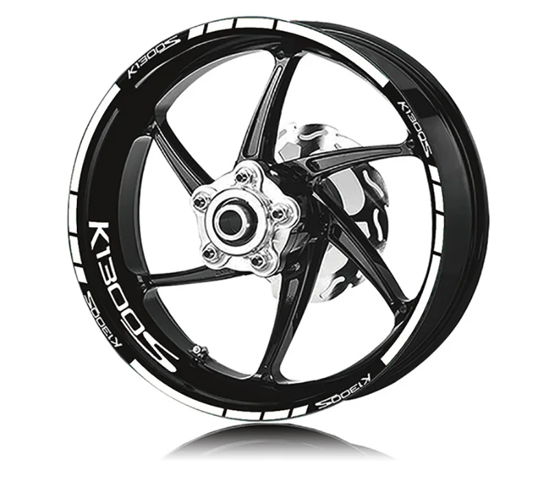 Strisce Moto Riflettente Impermeabile Pneumatico Logo Adesivi Ruota Decalcomania Adesivi Kit Per Bmw K1300S K1300R K 1300R 1300S