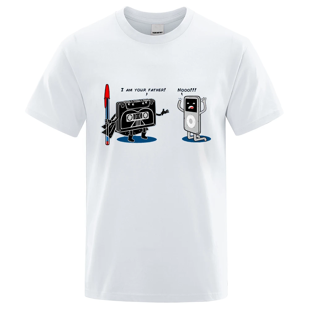 Komik Müzik Çalar Erkek Üstleri Yaz bol tişört Pamuk Bisiklet Yaka T-Shirt Hip Hop Tee Elbise Yüksek Kaliteli T-Shirt Adam Yeni