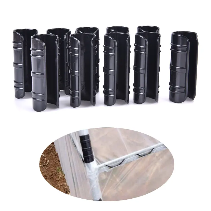 10x Greenhouse Plastic Black Snap Clamp for PVC Pipe Greenhouse Frame