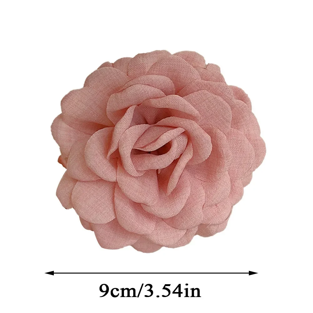 Fabric Rose Hair Claw Clips - Floral Hair Clamps for Women, Sweet Flower Barrettes Hair Accessories for Girls