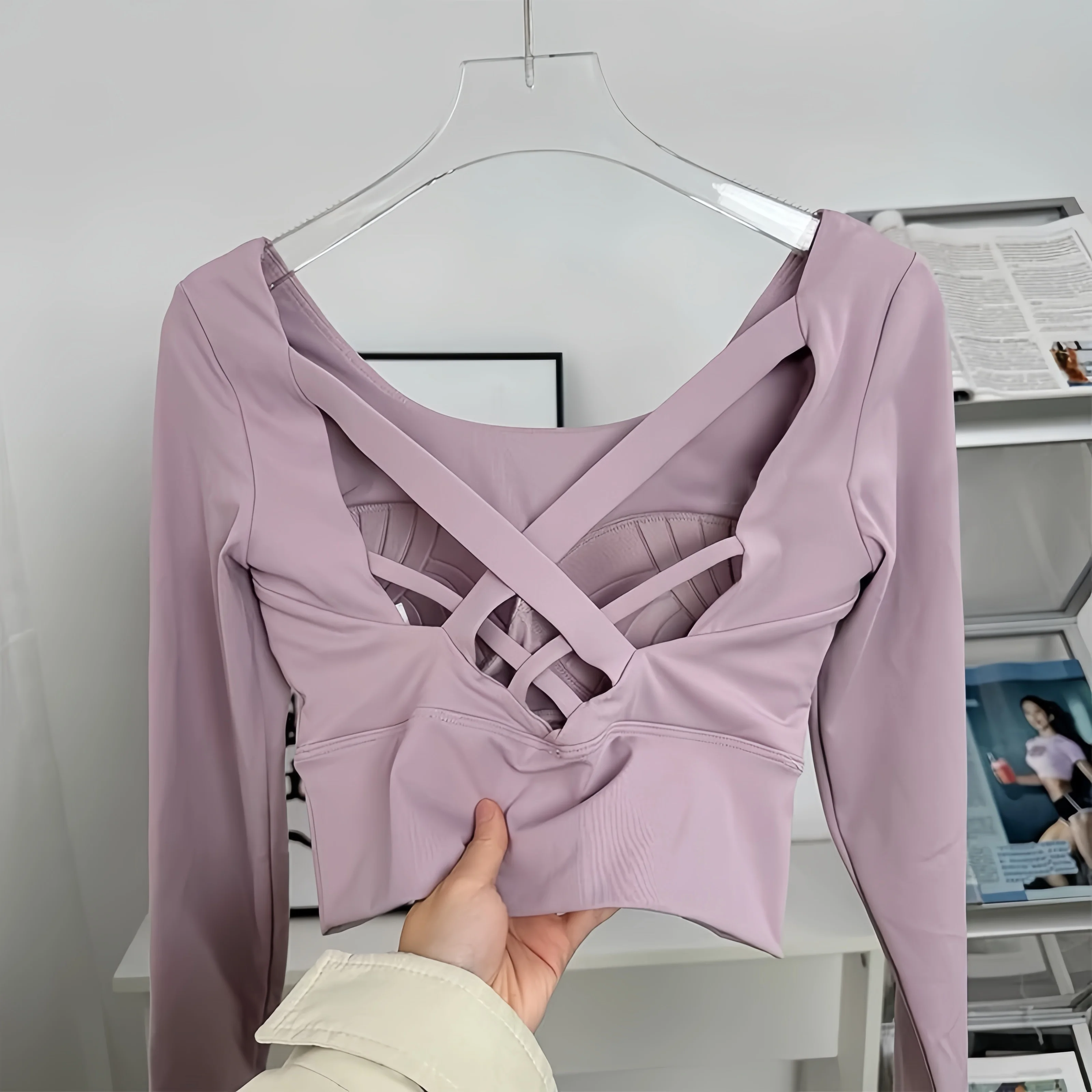 Yoga Wear Long-Sleeve Fixed Bra Pad 3