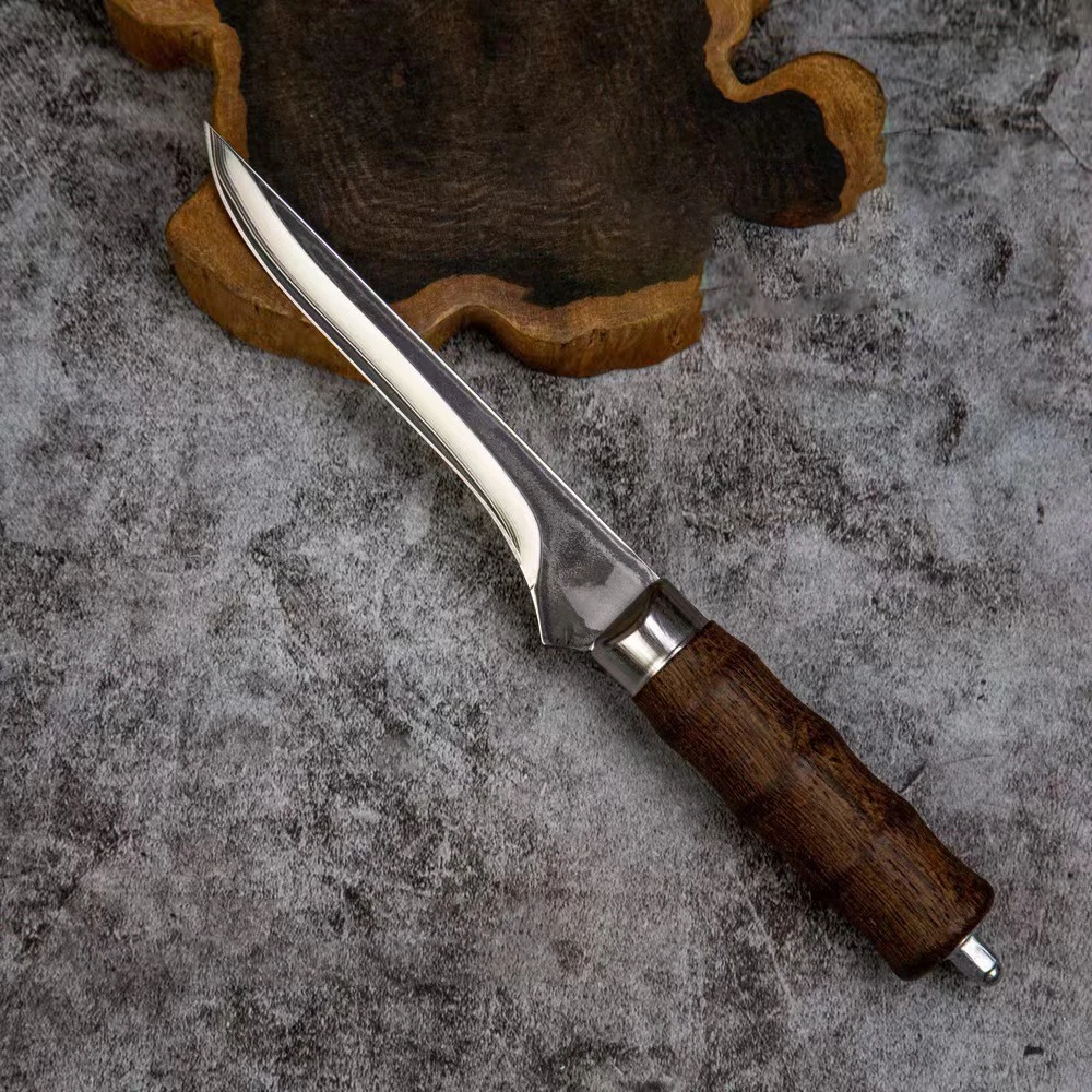 

Boning Knife Wood Handle 10Cr15MoV Damascus Steel Blade Sharp Chef Cleaver Handmade Forged Longquan Kitchen Knives Cooking Tools