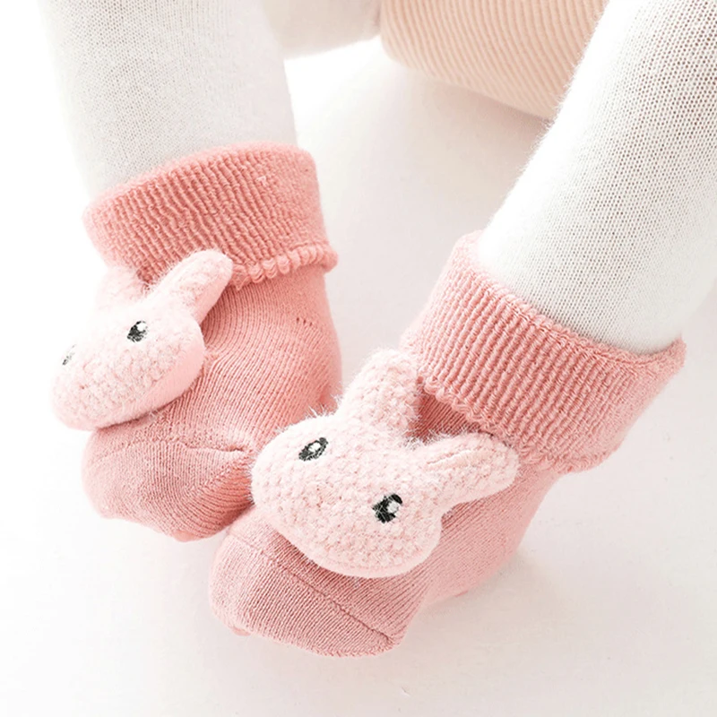 Baby Socks Cartoon Baby Socks For Girl Boys Rabbit Bear Anti Slip Soft Warm Winter Autumn Toddler Indoor Floor Socks For Kids