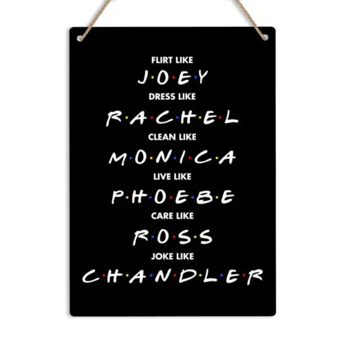 Металлический жестяной настенный знак с цитатой друзей, табличка, искусство, домашний декор, ТВ-серия, веер, Подарочный показ