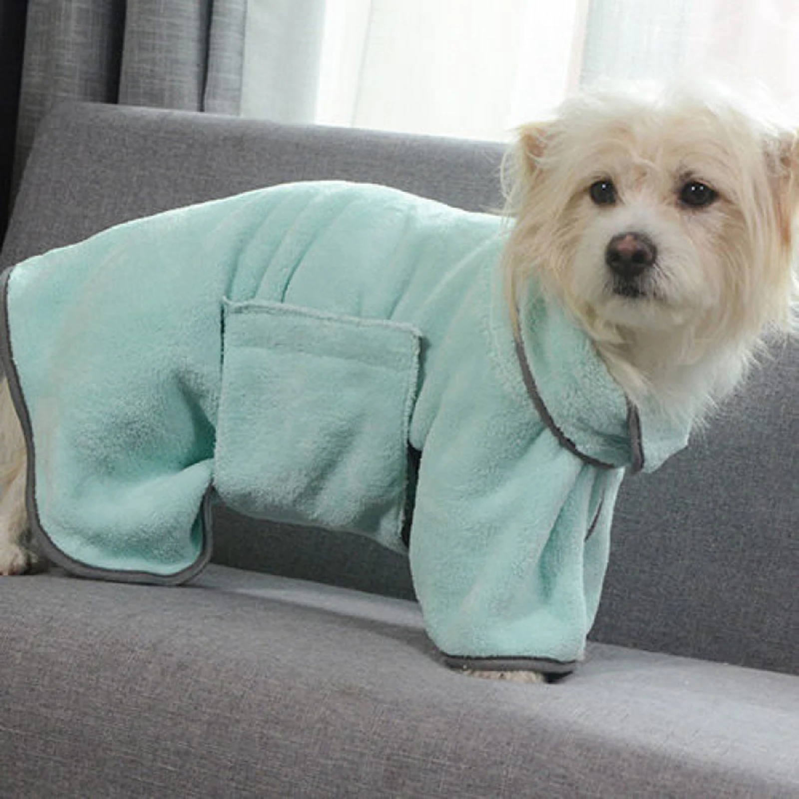 Pet Bath Towel Dog Bathrobe Microfiber Quick Drying Bathrobe Bath Towels for Small Medium Large Dogs Cats Pet Clohtes Coat Dog Accessories