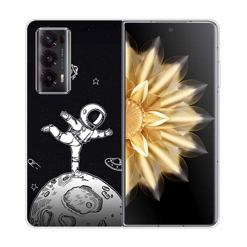 Enhanced Clear Print Hard Case with Wolf and Lion Design