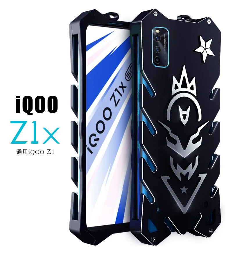 

Оригинальный Роскошный Алюминиевый Чехол Zimon с изображением Тора для Vivo Iqoo Z1x, чехол для телефона с изображением Железного человека, кожаный чехол
