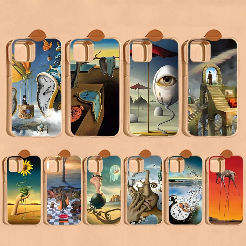 

S-Salvador D-Dali Painting Phone Case For iPhone 14 13 12 Mini 11 Pro XS Max X XR SE 6 7 8 Plus Soft Silicone Cover