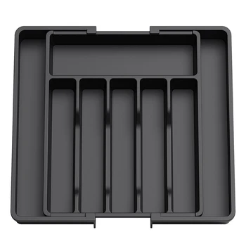 LMETJMA Expandable Silverware Cutlery Utensil Organizer Tray Kitchen Drawer Organizer Adjustable Flatware Cutlery Holder JT305