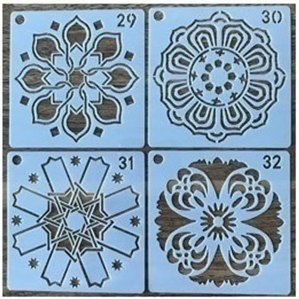 Mandala Wall Painting Stencils - 36 DIY Art Templates for Creative Crafts