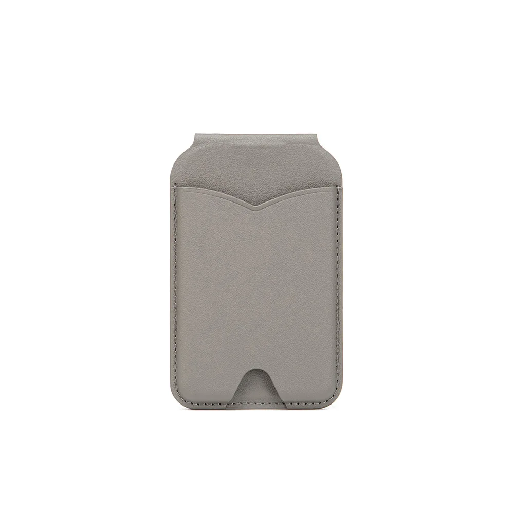 Magnetic PU Leather Wallet Stand with Mirror and Adjustable Kickstand Card Holder