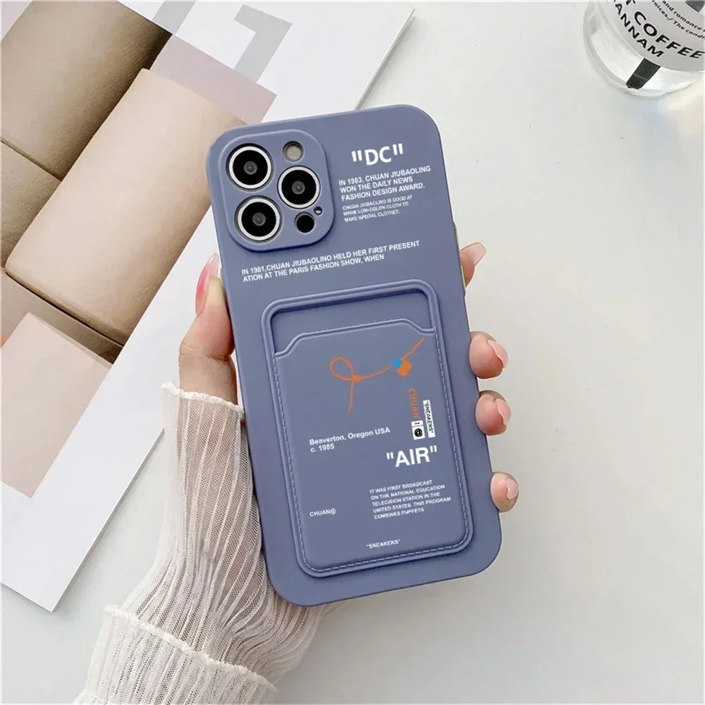 thumbnail image 1 of Funda tipo billetera con tarjetero de moda para iPhone 14 Pro Max 11 12 13 Pro Max XR X XS Max 7 8 Plus, funda deportiva de silicona suave, 1 of 5