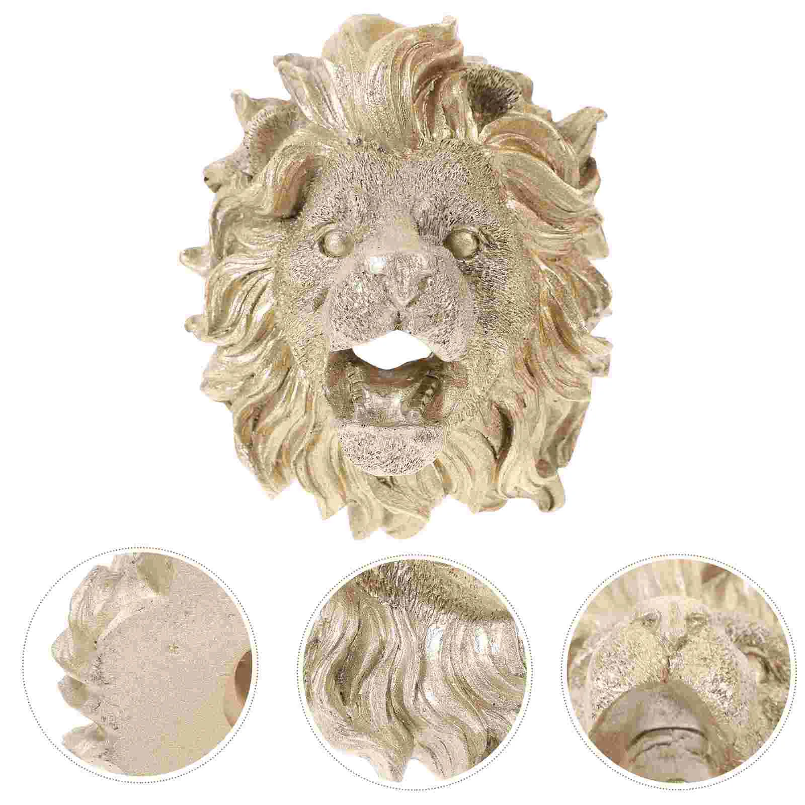 

Outdoor Lion Head Fountain Nozzle Courtyard Wall Hanging Fountain Sprayer Pool Fountain Nozzle Lion Head Water Device